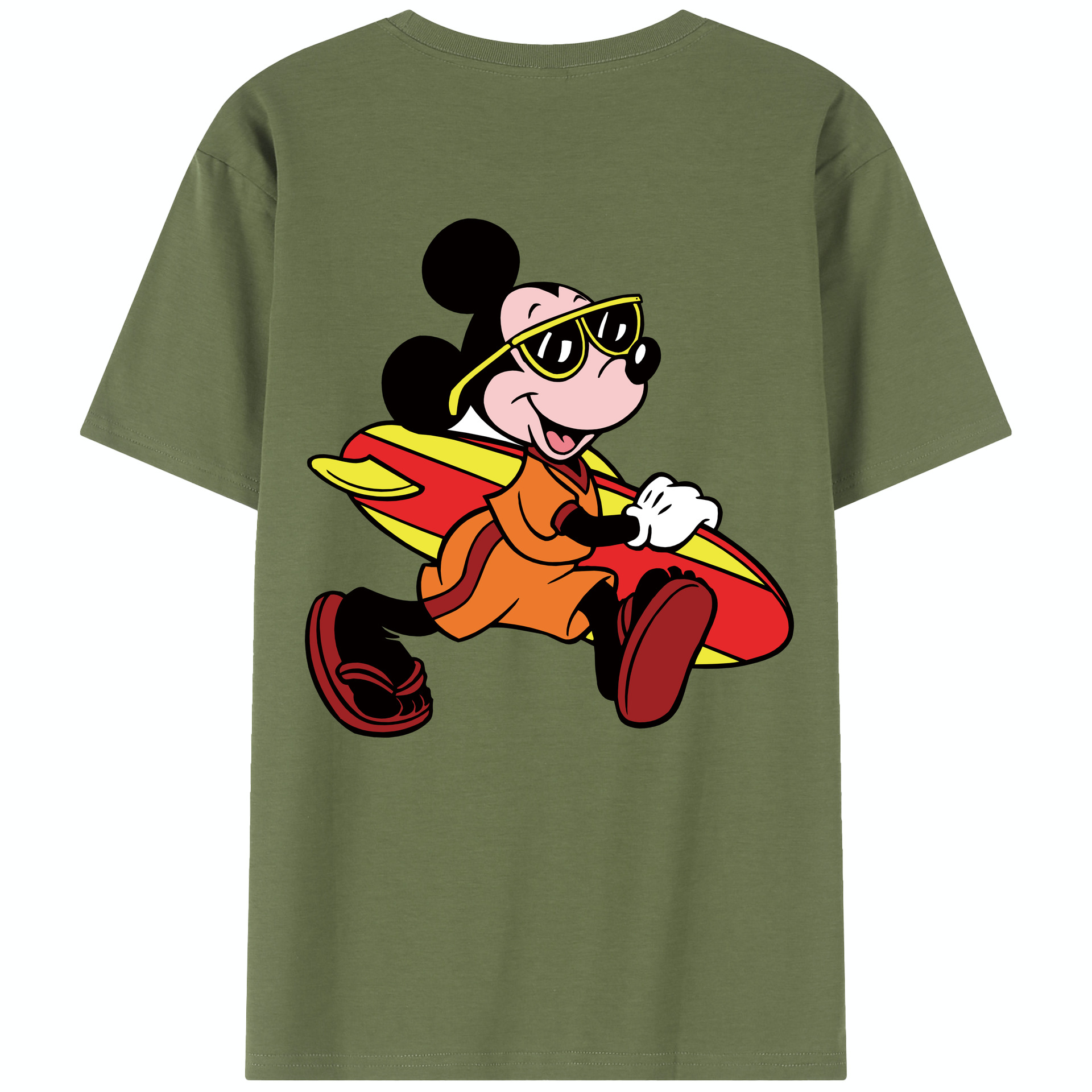 （画像用） ミッキーマウス Mickey Mouse 綿100％半袖Tシャツ（背面プリント）